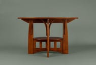 limbert style table with bent brace