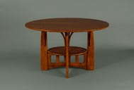 limbert style table with bent brace