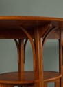 limbert style table with bent brace