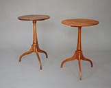candle stand table curley maple
